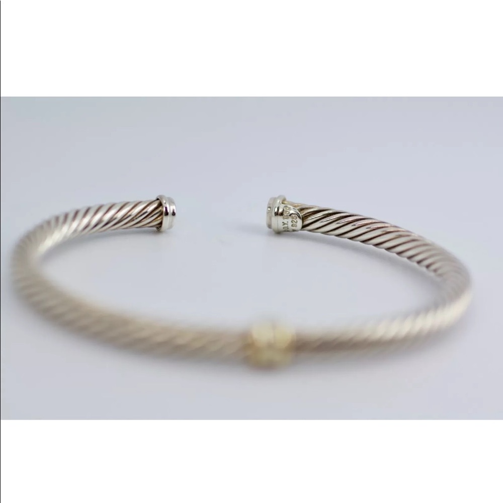 David Yurman 18k & SS diamond bangle - Picture 3 of 6